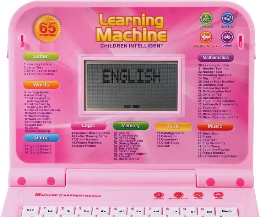 LESHITIAN Kids Laptop, 65 Learning Modes, Educational Learning Computers for Kids Ages 3+