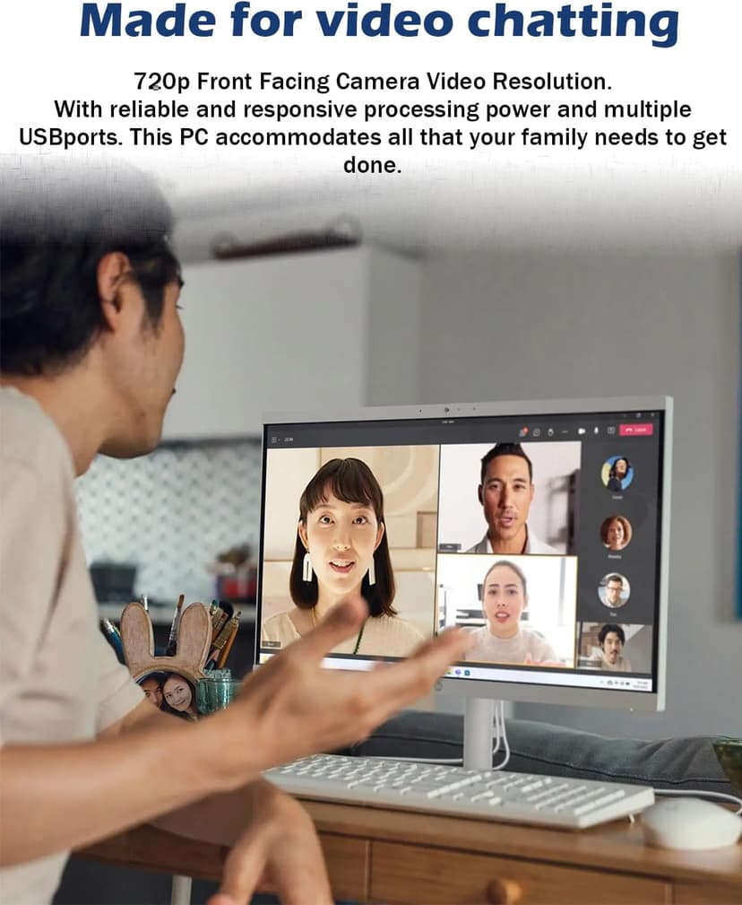 HP All-in-One Desktop Computer, Microsoft Office Lifetime License, Win 11 Pro, Wi-Fi 6, Bluetooth, Intel Celeron J4025 Processor, 21.5'' FHD Display (32GB RAM • 1TB SSD)