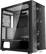VEVOR PC Gaming Case, Full-Tower, Computer Case with High-Airflow Panel, Magnetic Dust Filter, 3 x 140mm PWM Fans, Cable Management, for GPU up to 410mm in Length, Compatible with E-ATX/ATX/ITX