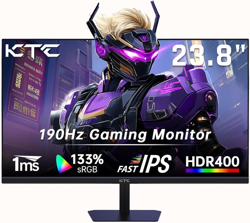 24 Inch 180Hz/190Hz Gaming Monitor, FHD PC Computer Monitor with Fast IPS Panel, HDR400, 133% sRGB, Bluelight Filter, 2 HDMI & 1 DP Port, Compatible Freesync and Wall Mountable, H24F8