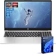 HP Essential 255 G10 Entry Business Laptop, 15.6" FHD Anti-Glare Display, AMD Ryzen 5 7530U, Radeon Graphics, 32GB RAM, 1TB SSD, Wi-Fi 6, USB-C, HDMI, Webcam, Fast Charging, Windows 11 Pro, Silver