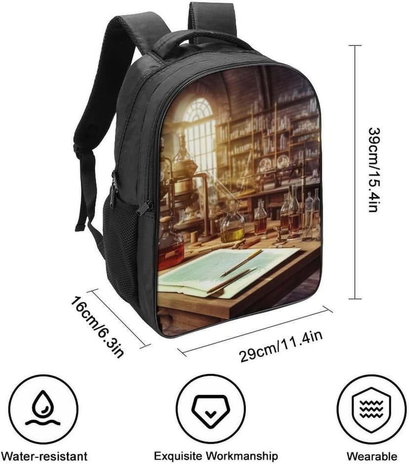Backpack for Women Men Travel Laptop Backpack Lightweight Bookbag Chemistry Lab Daypack for Work Hiking