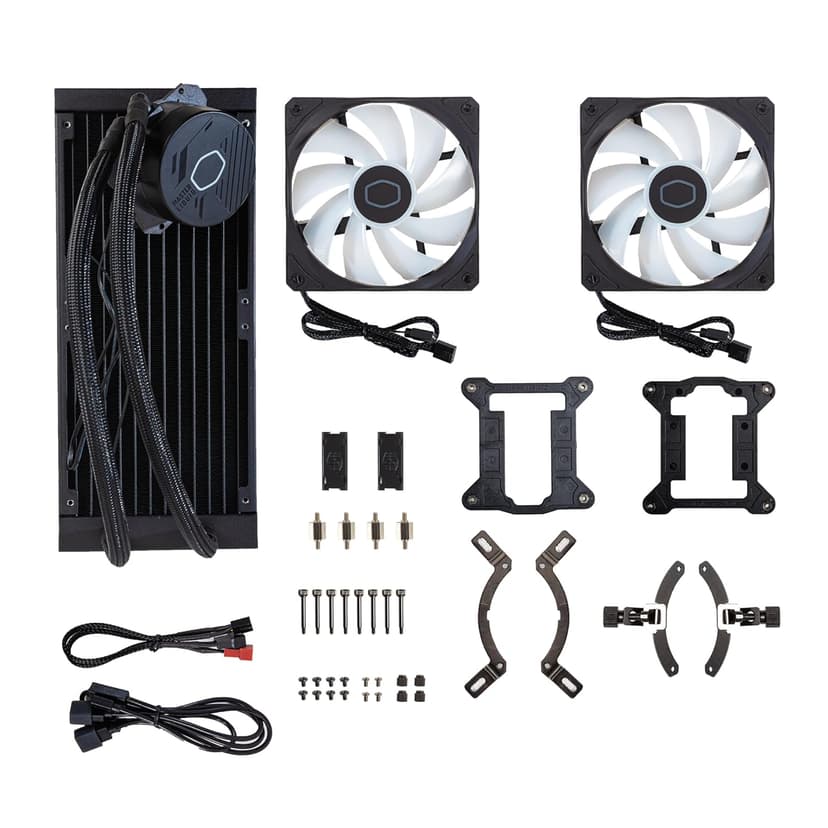 Cooler Master MasterLiquid 360L Core 360mm Close-Loop AIO Liquid Cooler, ARGB Sync, Gen S Coldplate Pump, 120mm PWM, CryoFuze 14W/mK, AMD Ryzen AM5/AM4, Intel LGA1700/1200 (MLW-D36M-A18PZ-R1) , Black