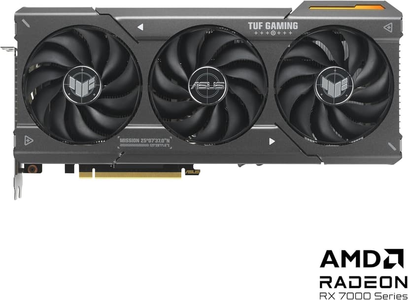 ASUS TUF Gaming Radeon™ RX 7600 XT OC Edition 16GB GDDR6 Graphics Card (AMD RDNA™ 3, PCIe 4.0, HDMI 2.1, DisplayPort 2.1, Axial-tech Fan Design, Auto-Extreme Technology, GPU Tweak III, and More)