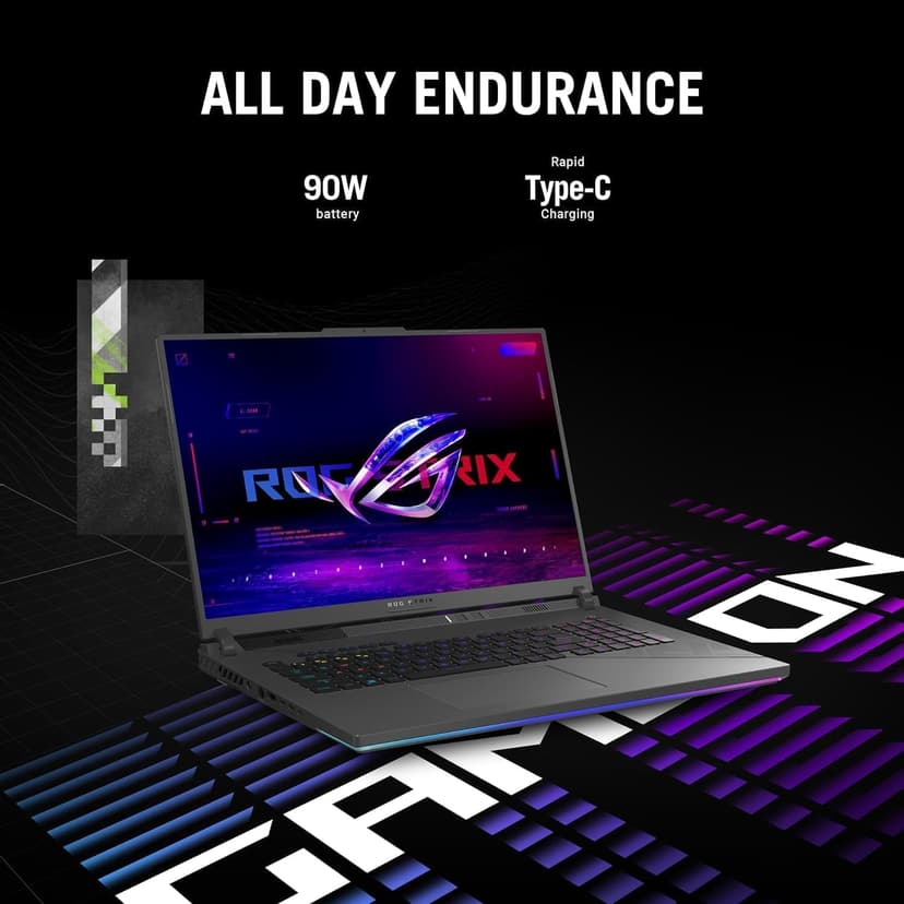 ASUS ROG Strix G18 Gaming Laptop, with Office 2024 Lifetime License, i9-14900HX(24-core), GeForce RTX 4060, 18" 240Hz WQXGA Display, 64GB DDR5, 4TB SSD, RGB Backlit KB, Windows 11 Pro,w/Accessories