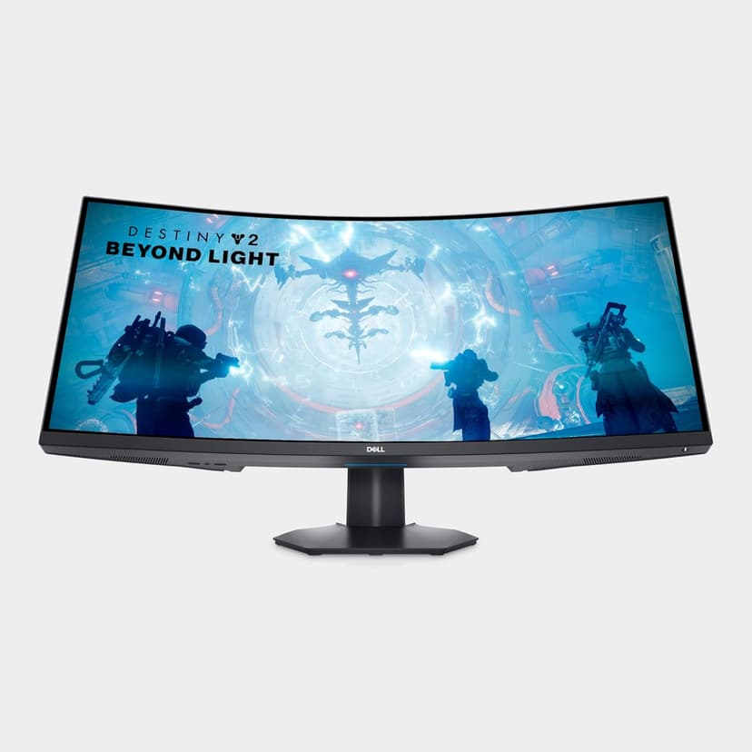 Dell S3422DWG Curved Gaming Monitor - 34 Inch 1800R Curved Screen with 144Hz Refresh Rate, WQHD (3440 x 1440) Display, HDMI, DP to DP 1.4 Cable, AMD FreeSync - Black