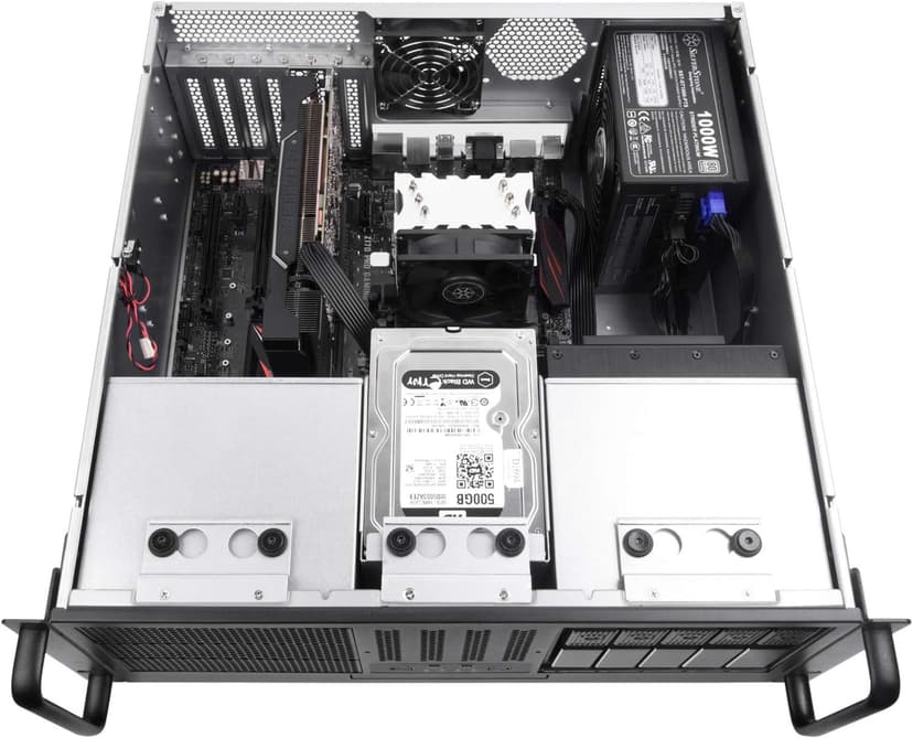 SilverStone Technology RM41-H08 4U Rackmount Server Case with 5 x 3.5 Hot-Swappable Bay and 3 x 5.25 Bays with USB 3.1 Gen 1 RM41-H08-x