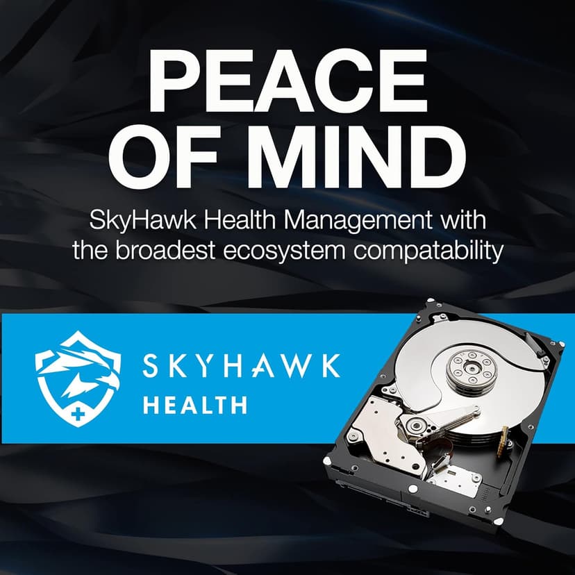 Seagate Skyhawk 6TB Video Internal Hard Drive HDD – 3.5 Inch SATA 6Gb/s 256MB Cache for DVR NVR Security Camera System with in-House Rescue Services (ST6000VXZ09/009)