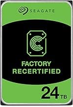 Seagate Exos ST24000NM000C 24TB 7.2K RPM SATA 6Gb/s 512e 3.5in Enterprise Hard Drive (Renewed)