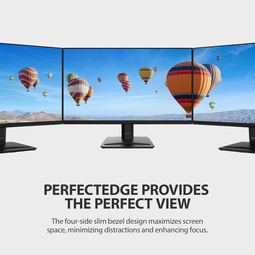 MSI PRO MP252 E2 24.5-inch IPS 1920 x 1080 (FHD) Gaming Office Monitor, 120Hz, Adaptive-Synch, HDR Ready, HDMI, VGA Port, Display Port,VESA Mountable, Tilt, Speaker, 4-Side Slim Bezel, 1ms, Black