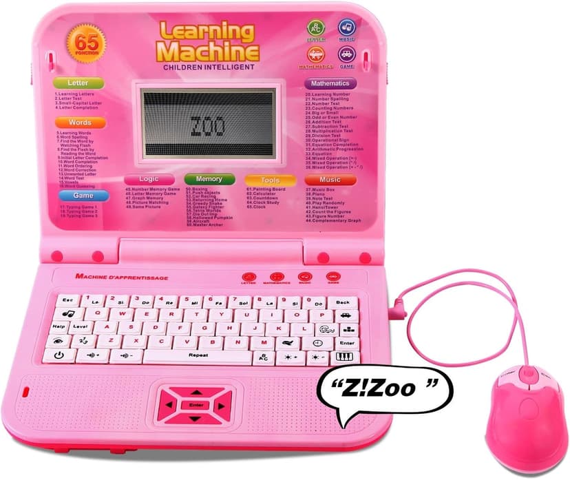 LESHITIAN Kids Laptop, 65 Learning Modes, Educational Learning Computers for Kids Ages 3+