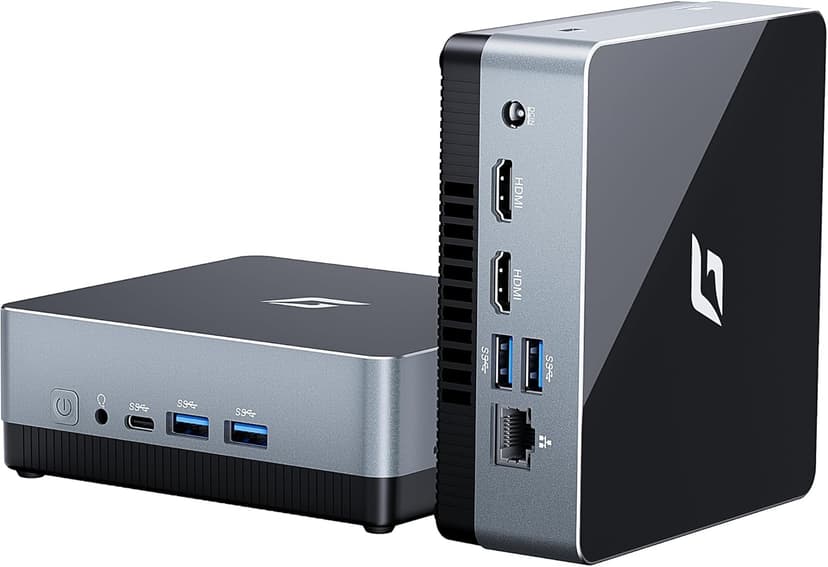 Nano J1 Linux Mini PC, Intel N5095A Quad-Core, Small Desktop Computers with 16GB RAM, 1TB PCIe SSD, 4K Dual Display, WiFi, Type-C, RJ45, VESA, Ubuntu OS for Business/Home/Office