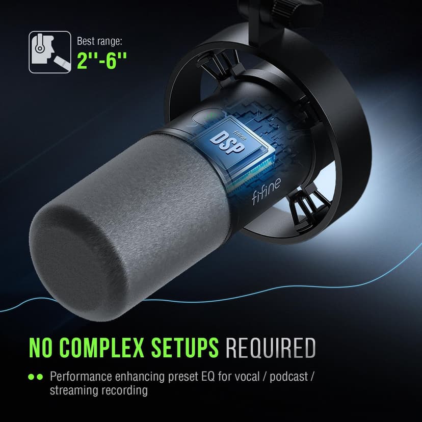 FIFINE Dynamic Microphone, XLR/USB Podcast Recording PC Microphone for Vocal Voice-Over Streaming, Studio Metal Mic with Mute, Headphone Jack, Monitoring Volume Control, Windscreen-Amplitank K688