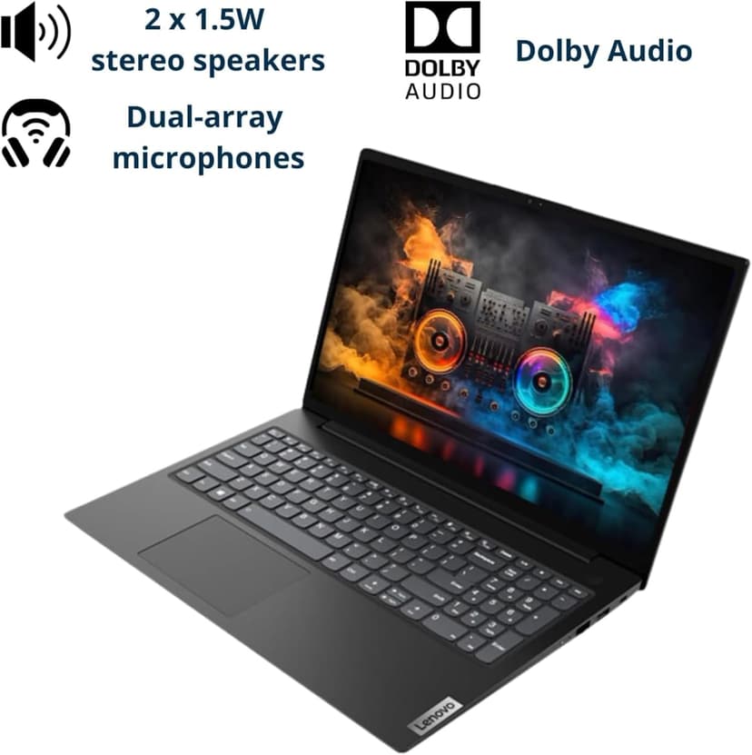 Lenovo V15 Business Laptop • 32GB RAM • 1TB SSD • Intel 4-core Processor • 15.6" FHD • Ethernet Port • HDMI • Windows 11 Pro • Sleek Design • Effortless Elegance