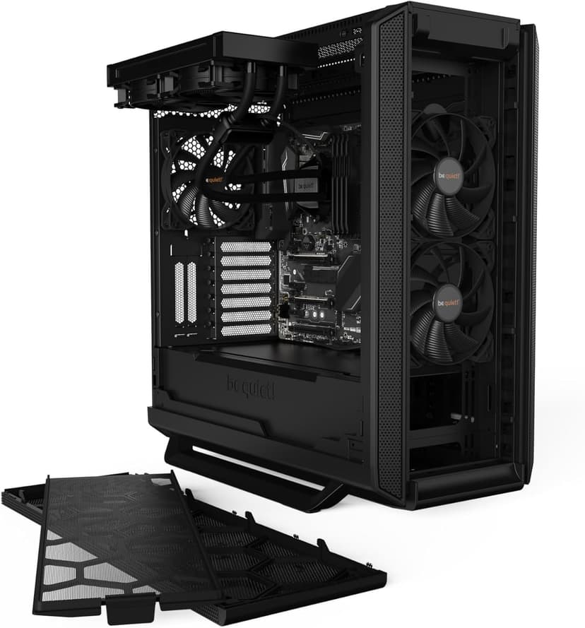 be quiet! Silent Base 802 ATX Midi Tower PC Case | 3 Pre-Installed Pure Wings 2 Fans | Sound Insulated | Black | BG039