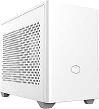 Cooler Master NR200 White Mini-ITX PC Case, 330mm Horizontal Triple-Slot Mount GPU, 240mm|280mm AIO, SFX PSU 130mm, Compatible RX 7900 XTX|4080 Super, Vented Panels, DIY