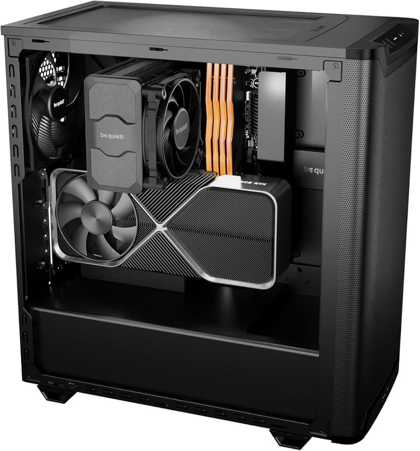 be quiet! Pure Base 501 Black PC case | 2 Preinstalled Quiet Fans | Mid Case | USB 3.2 Gen | Airflow | BGW74