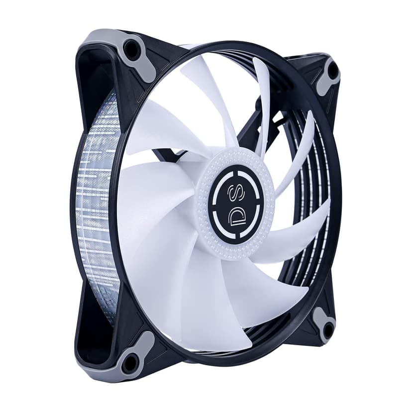 DS RGB Fans, 120mm 6 Pack Case Cooling LED Fans for White Black PC Case, CPU Cooler and Radiators System (DK Series)
