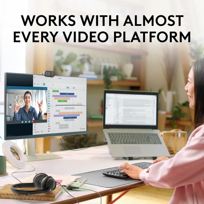 Logitech Brio 101 Full HD 1080p Webcam for Meetings, Streaming, Desktop, Laptop, PC - Built-in Mic, Shutter, USB-A, Teams, Zoom - Black