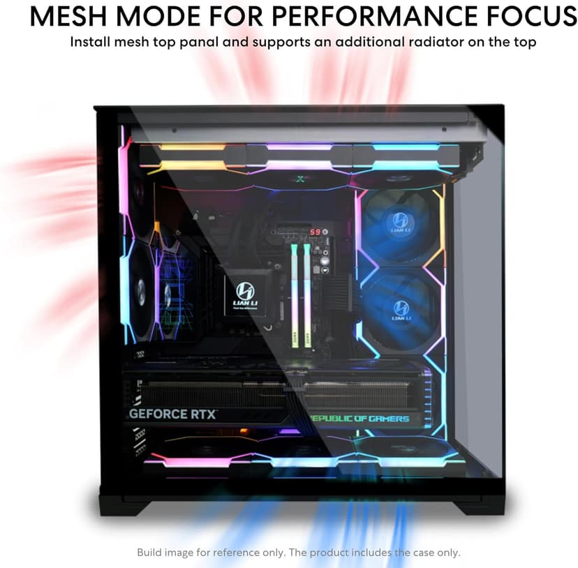 Lian Li O11 Vision Compact Black-Steel-Tempered Glass ATX Mid Tower Computer Case-Back Connect Support-O11VPX