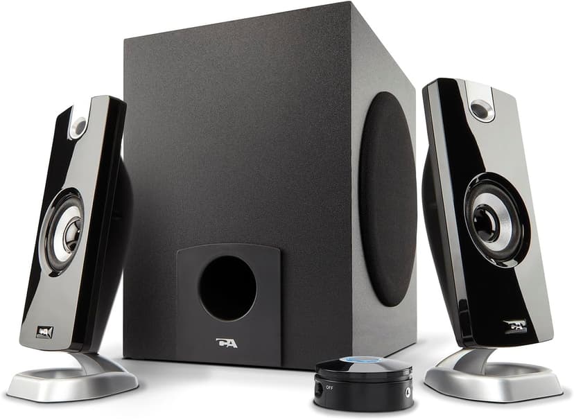 Cyber Acoustics CA-3090 2.1 Speaker System with Subwoofer with 18W of Power – Easy Setup and Convenient Controls, Great for Music, Movies, and Gaming