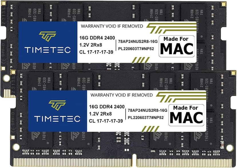 Timetec 32GB KIT(2x16GB) Compatible for Apple 2017 iMac (27-inch w/Retina 5K, 21.5-inch w/Retina 4K / Non-Retina 4K) DDR4 2400MHz PC4-19200 SODIMM MAC RAM Upgrade for iMac 18,1 / iMac 18,2 / iMac 18,3