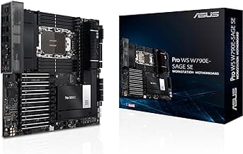 ASUS Pro WS W790 SAGE SE Intel LGA 4677 CEB Motherboard,PCIe 5.0, 7 xPCIe 5.0 x16 Slots,DDR5 R-DIMM, 2x10G BMC LAN, LAN Server-Grade Remote Management,Front and Rear USB 3.2 Gen 2x2 Type-C®,ACCE