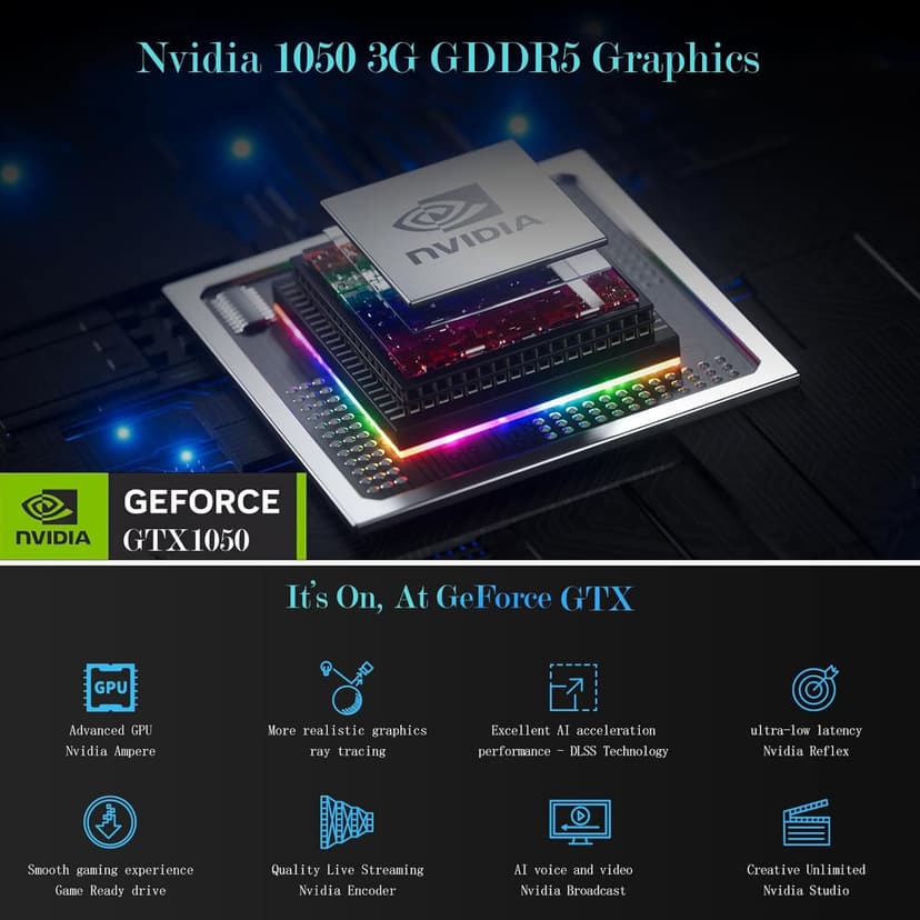 Mini PC Gaming, Intel Core I7-8750H Mini PC Nvidia GTX 1050 GDDR5 RGB Lights Desktop Mini Computer 16GB DDR4 512GB M.2 NVMe SSD, Support 4K Triple Display WiFi 6 BT 5.2, Windows 11 Pro
