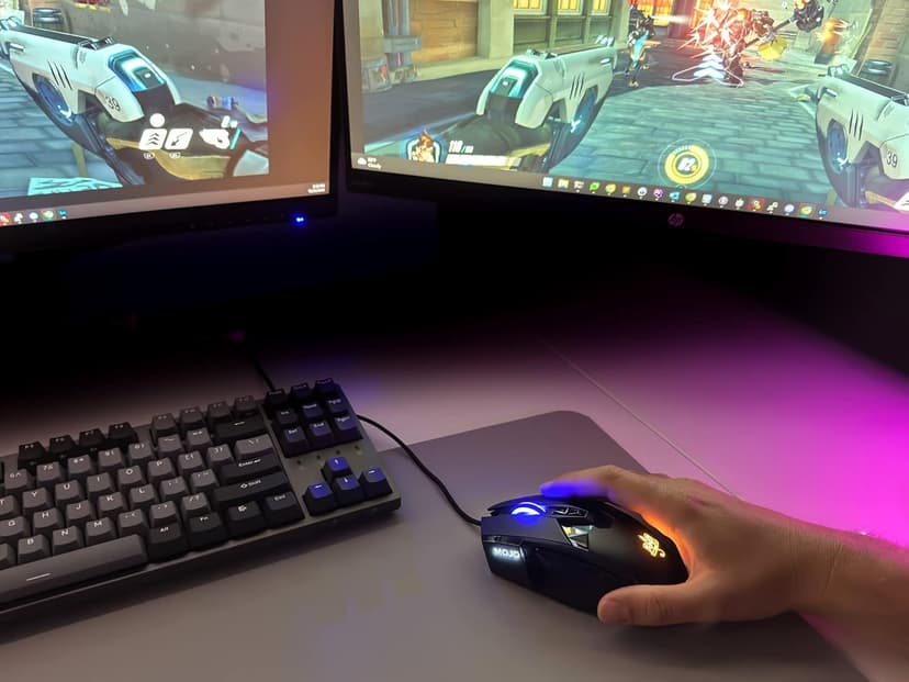 MOJO Pro Performance Silent Gaming Mouse - Wired Mouse with 9 Programmable Buttons Including Sniper Key, 12000 DPI, 1000 Hz, Custom Profiles