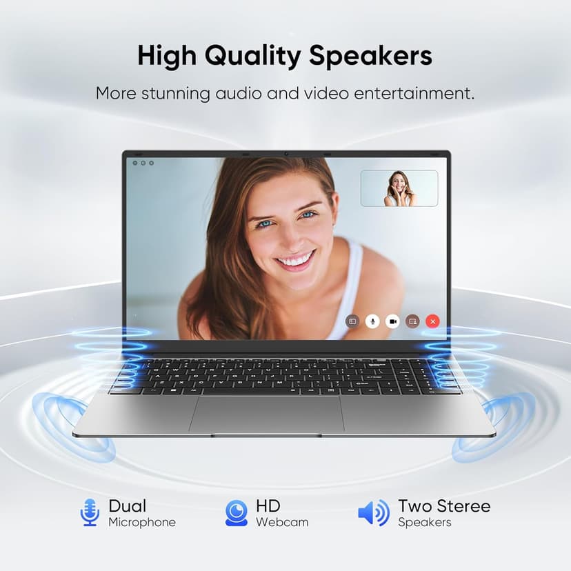 EYY 15.6" Laptop Computer, Laptops with 8GB RAM 256GB SSD, 100% sRGB Screen, Celeron N4000 Processor(up to 2.6GHz) Notebook, Ms Office 2024丨Dual Band WiFi丨BT 4.2丨HDMI丨Windows 11 Pro丨Long Battery Life
