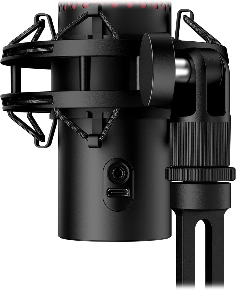HyperX QuadCast 2 – USB Microphone for Gaming, Streaming and Podcasting, with On-Board Controls, LED Lighting, Removable Shock Mount, PC, Mac, PS5, PS4, USB-C - Black