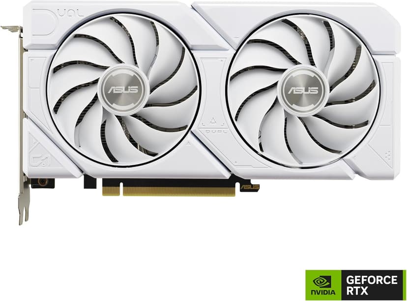 ASUS Dual GeForce RTX™ 4060 EVO White OC Edition 8GB GDDR6 (PCIe 4.0, 8GB GDDR6, DLSS 3, HDMI 2.1a, DisplayPort 1.4a, Axial-tech Fan Design, 0dB Technology, Dual BIOS, Auto-Extreme Tech)