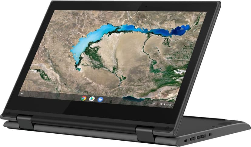 Lenovo Chromebook 300e 2-in-1 Convertible Laptop in Black AMD Processor up to 2.4Ghz 32GB eMMC 4GB DDR4 11.6in IPS Touchscreen BT Dual Webcam HDMI (Renewed)