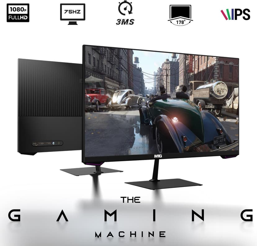HP G3 Gaming Desktop PC, Intel Core i7 6th Gen, RX 550 Graphics, 16GB RAM, 480GB SSD | 2TB HDD, MTG New 27 Inch Dual Monitor, RGB Keyboard Mouse, RGB Headphone, Webcam, Windows 11 Pro (Renewed)