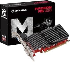 maxsun AMD Radeon R5 220 1GB Graphics Card GPU (DVI-I, HDMI, VGA) - Low Profile Ready