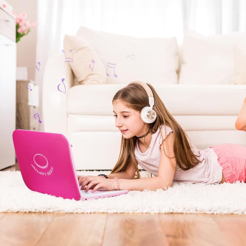 LESHITIAN Kids Laptop, 80 Learning Modes with 7 Inch Large Screen, Educational Learning Computer for Kids Ages 5+