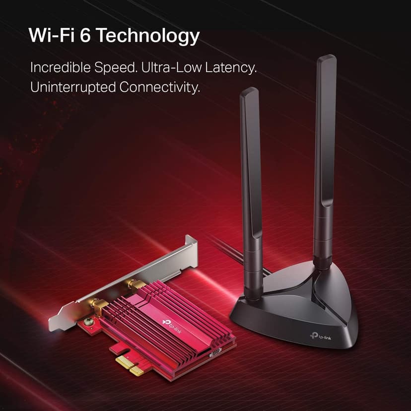 TP-Link WiFi 6 AX3000 PCIe WiFi Card (Archer TX3000E), Up to 2400Mbps, Bluetooth 5.3, 802.11AX Dual Band Wireless Adapter with MU-MIMO, OFDMA, Ultra-Low Latency, Supports Windows 11, 10 (64bit)