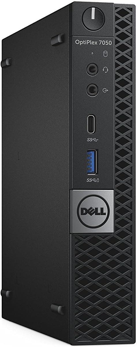Dell OptiPlex 7050 Micro Form Factor Desktop Computer, Intel Core i7-7700T, 16GB DDR4-2400 (2x8GB), 512GB Solid State Drive, Windows 10 Pro (Renewed)