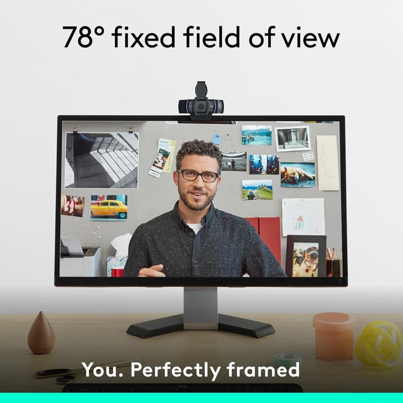 Logitech C920e HD 1080p Mic-Enabled Webcam, certified for Zoom, Microsoft Teams compatible, TAA Compliant