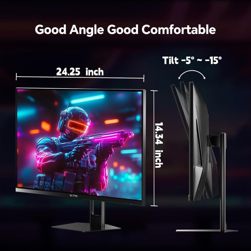 27 Inch Gaming Monitor 180Hz, Full HD 1920x1080 Fast IPS Computer Monitor, DP 1.4 & HDMI 2.1 Ports 1Ms FreeSync Frameless PC Gamer Monitor, HDR, VESA Mount, H27F22