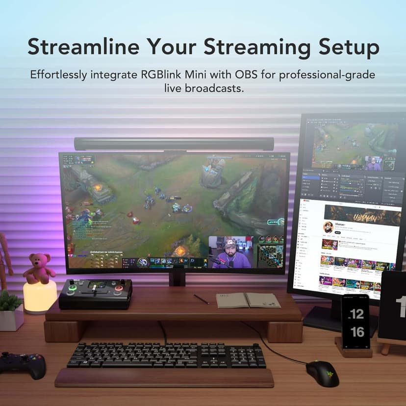 RGBlink Video Capture Card for Streaming, PCIe/Internal Capture Card Alternative, 4 HDMI to USB, Stream & Record in 1080P, Capturadora de Video for PS5/4 Pro, Xbox Series to OBS, Twitch, Zoom, YouTube