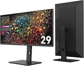 INNOCN 29" Ultrawide Monitor 100Hz 21:9 IPS WFHD 2560 x 1080P 99% sRGB HDMI Computer USB Type C 65W Laptop External Monitor, Height/Pivot Adjustable, Productivity, Wall Mountable, Black