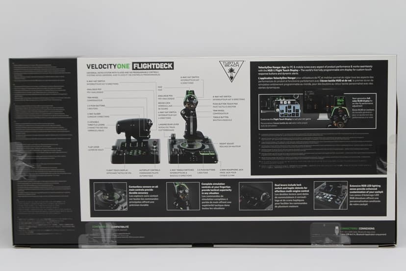 Turtle Beach VelocityOne Flightdeck Universal HOTAS Simulation System Joystick & Throttle for Air & Space Combat Simulation For Windows 10 & 11 PCs – Touch Display & Buttons, 139 Programmable Controls