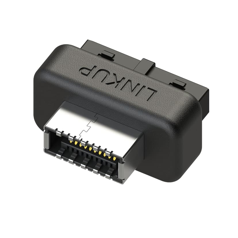 LINKUP - USB-C Front Panel Adapter - Converts Motherboard 3.0/3.1 IDC20 19-Pin Header to Type-C (A-Key) - Designed for All USB-C Devices - Solid Construction for Durability and Longevity
