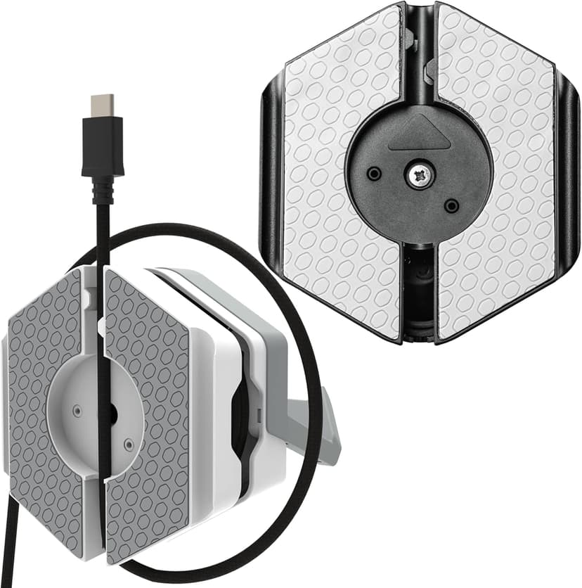 Cooler Master MasterAccessory GEM White Magnetized Multi-Surface Mounting Gaming Storage, Peripherals, Gamepads, Headsets, VR Headsets, Mobile Phones, Rubberized Protective Arms (MCA-U000R-WPHK00)