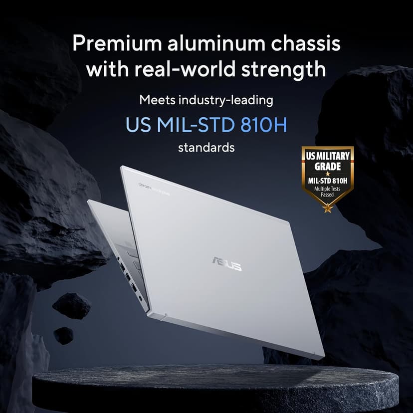 ASUS ExpertBook CX54 Chromebook Plus Laptop with Google AI, 14" 2560x1600 Display, Intel® Core™ Ultra 5 Processor, 8GB RAM, 128GB SSD, ChromeOS, Fog Silver, CX5403CMA-DB588