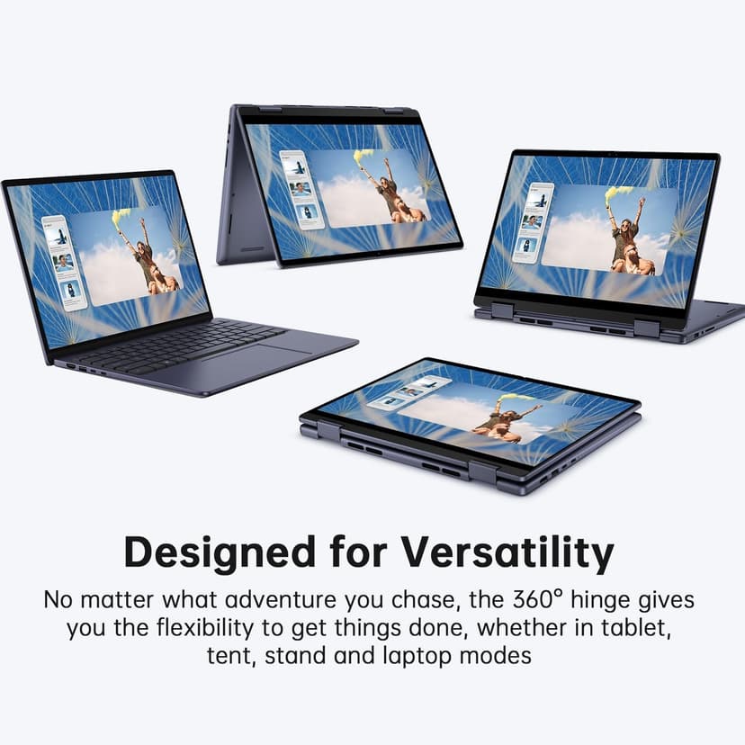 Dell Inspiron 14 Linux Laptop Computer, 2-in-1 14" FHD+ Touchscreen PC, AMD Ryzen 5-8640HS, 32GB DDR5 RAM, 2TB SSD, Backlit Keyboard, Fingerprint, SD Card Reader, Stylus Pen, Linux Ubuntu OS