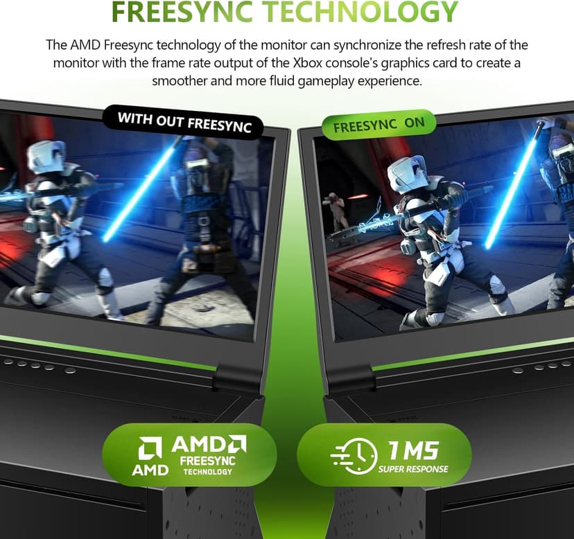 G-STORY 14‘’ Portable Monitor for Xbox Series X 4K Portable Gaming Monitor IPS Screen for Xbox Series X（not Included） with Two HDMI, HDR, Freesync Game Mode Travel (14“&4K for Xbox Series X)