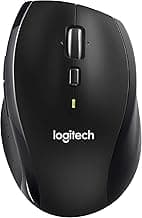 Logitech M705 Wireless Marathon Mouse for PC - Long 3 Year Battery Life, Ergonomic Shape with Hyper-Fast Scrolling and USB Unifying Receiver for Computer and Laptop - Black (Renewed)