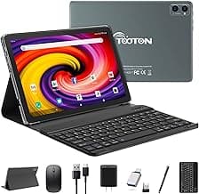 2025 Tablet 10.1 Inch 2 in 1 Android Tablet with keyboard Octa-Core 8(4+4 Virtual)+128GB Storage 1TB Expandable, 13+8MP Camera, Latest Tablets PC with Case Mouse Stylus Support 5G WiFi, IPS FHD Screen